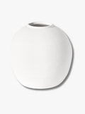 Crystal Modern Vase, Textured Round Belly Concrete Vase in Black or White, Available in Medium and Large Sizes, Decorative Accent for Floral Arrangements and Home Décor (White, Medium)