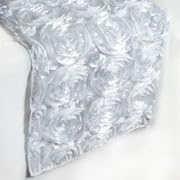 Efavormart Wonderland Rosette Premium Table Runners for Weddings Party Banquets Decor Fit Rectangle and Round Table - White