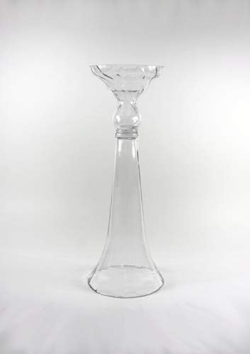 WGVI WGV Clear Unique Trumpet Vase/Center Piece, 23.5-Inch