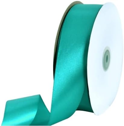 TONIFUL 1-1/2 Inch (40mm) x 100 Yard Deep Sky Blue Wide Satin Ribbon Solid Fabric Ribbon for Gift Wrapping Chair Sash Valentine's Day Wedding Birthday Party Decoration Hair Floral Craft Sewing