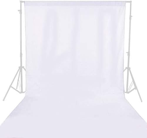 GFCC 10ftx10ft White Backdrop Background for Photography White Photo Booth Backdrop for Photoshoot Photography Background Screen Video Recording Parties Curtain