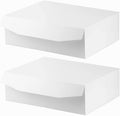 White Extra Large Gift Box with Lid 2 Pcs 16.5 x 13 x 5.3 Inches, Gift Box large White Gift Boxes for Presents Clothes Robe Wedding Dress Sweater,Reusable Foldable Bridesmaid Proposal Box（Glossy）