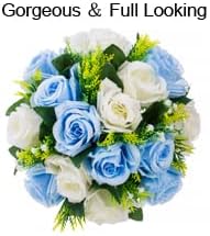 Flower Centerpieces for Wedding Tables: Wedding Table Decorations Blue & White Flower Balls Centerpieces for Engagement Cerebration Party Center Pieces 2 Packs