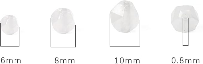 Faceted Natural White Agate Stone Round Beads 6mm 36cm/Strand for Jewelry Making