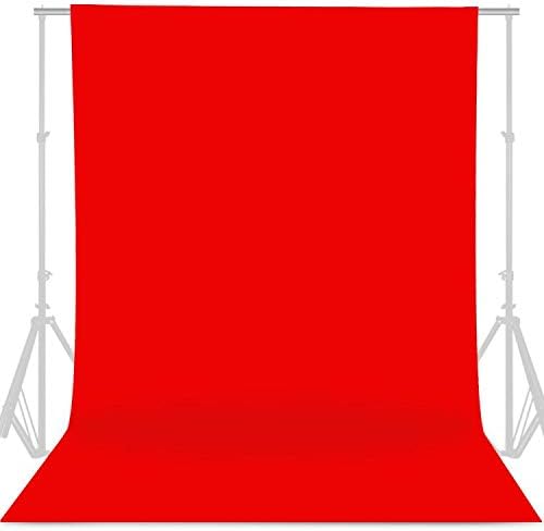 GFCC 8FTX10FT Red Backdrop Background for Photography Photo Booth Backdrop for Photoshoot Background Screen Video Recording Parties Curtain