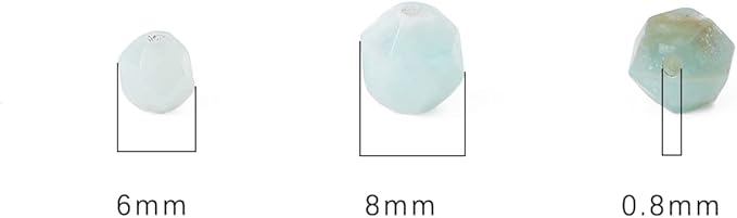Faceted Natural Amazonite Stone Round Beads 8mm 36cm/Strand for Jewelry Making