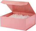 Pink Gift Box - Large (13x11x5.3 Inch) - Magnetic - With Crinkle Paper - Luxury - For Presents