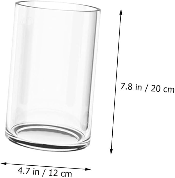 STOBAZA Transparent Glass Cylinder Flower Vase for Indoor Decoration Floral Arrangement Container Elegant Centerpieces for Home Wedding Table Display