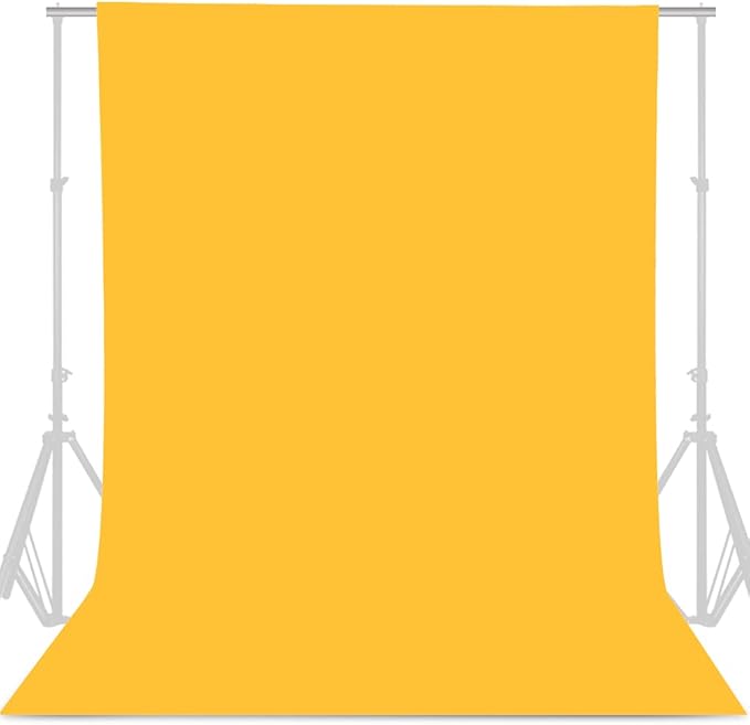 GFCC Yellow Backdrop - 8FTX10FT Yellow Photo Backdrop for Photoshoot Background for Photography Screen Video Recording Picture Background