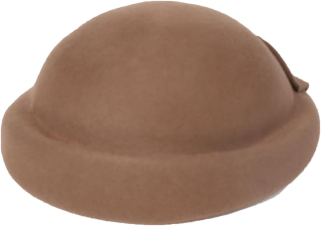 Women Wool Felt Ribbon French Fashion Vintage Millinery Beret Hats Top Cap Ladies Party Wedding Fedoras Chapeau