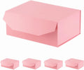 5Pcs 9.5x7x4 Inches Pink Gift Box with Lids for Presents Magnetic Gift Box Small Gift Boxes for Packaging，Bridesmaid Proposal，Groomsman (Glossy Pink)