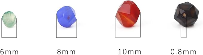 Faceted Natural Colorful Agate Stone Round Beads 6mm 36cm/Strand for Jewelry Making