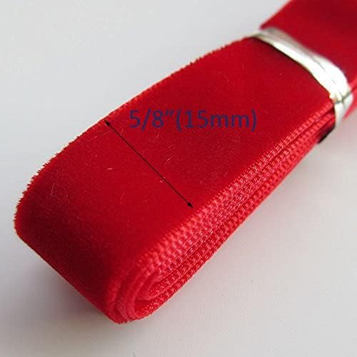 Chenkou Craft 30 Yards 5/8" Velvet Ribbon Total 30 Colors Assorted Lots Bulk (Multicolored, 5/8"(15mm))