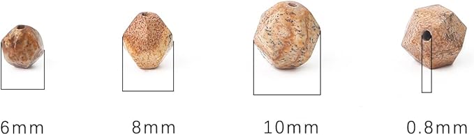 Faceted Natural Brown Picture Jasper Stone Round Beads 8mm 36cm/Strand for Jewelry Making