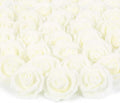 Artificial Rose Flower Heads, 100pcs Ivory Fake Roses Artificial Flower Foam Rose for DIY Wedding Bouquets Centerpieces Arrangements Party Baby Shower Home Decor (Stemless, Ivory)