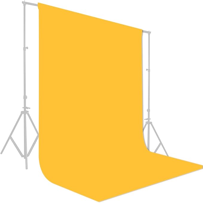 GFCC Yellow Backdrop - 8FTX10FT Yellow Photo Backdrop for Photoshoot Background for Photography Screen Video Recording Picture Background
