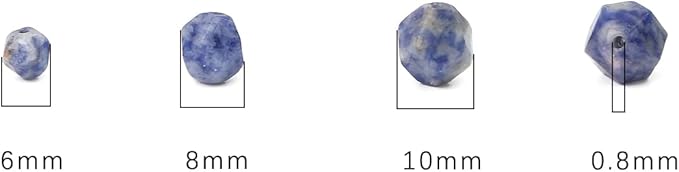 Faceted Natural Blue Sodalite Stone Round Beads 6mm 36cm/Strand for Jewelry Making