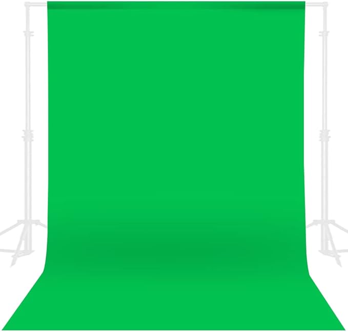GFCC Green Screen Backdrop - 8FTX10FT Polyester Photo Backdrop for Photoshoot Greenscreen Background for Photography Video Recording Photo Background