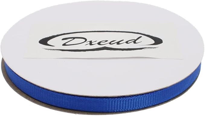 Solid Grosgrain Ribbon 25 Yard Each Roll 100% Polyester Woven Edge (1/4", Royal Blue)