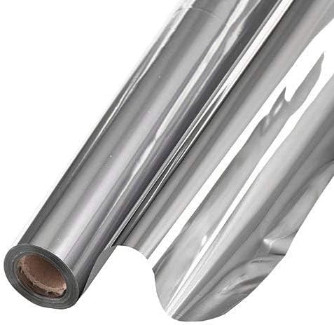 PMU (2 Gift Wrap Mylar Roll Metallic Silver 2-sided, 24 Inches X 25 Ft Roll 1.4 Mil Highly Reflective Mylar Film, Great for Gifts, Birthdays, Christmas, Baskets, Arts & Crafts