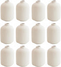 Modern White Small Ceramic Vase Set of 12 for Living Room Bedroom 4.13'' Minimalist Fresh Flower Vases for Home Decor Office Fireplace Centerpieces Nordic Style Gift for Fake Plant 12 Pack