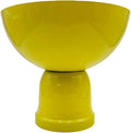 12 Inch Wide Decorative Handmade Iron Modern Flower Vase in Yellow