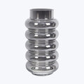 Young's Inc Handblown Mercury Glass Tabletop Vase Smoke Gray