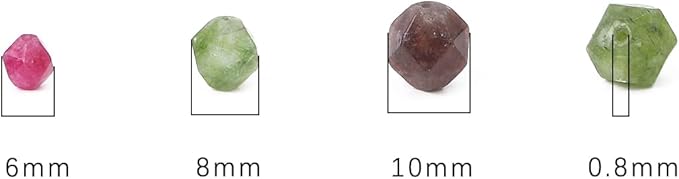 Faceted Natural Tourmaline Agate Stone Round Beads 6mm 36cm/Strand for Jewelry Making