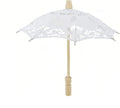 Joyzan Wedding Lace Parasol, Vintage Bride Umbrella Small Embroidery Flower White Decoration Mini Decorative Chinese Tiny Gift Lady Costume Party Romantic Photography Photo Prop Cosplay Decor 10inch