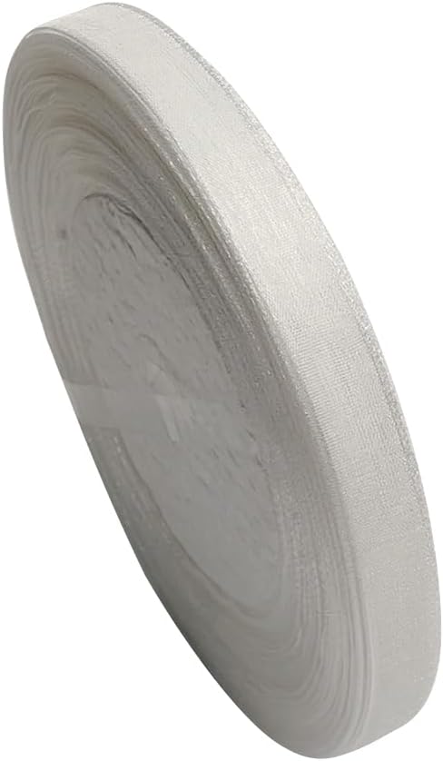 Chenkou Craft Solid Organza Ribbon 1/2" White 1 Roll 50 Yards Craft Bow Party Decoration Packing Ribbons (White, 1/2"(12mm))