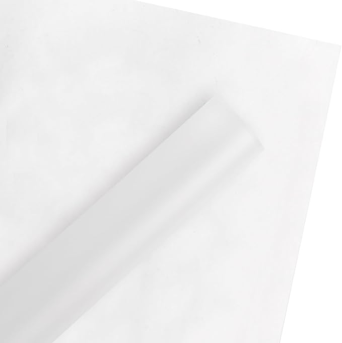 WRAPAHOLIC 20 Sheets Flower Wrapping Paper - 22.4 x 22.4 inch Pure Translucent White Water-Resistant Floral Bouquet Wrapping Paper, Florist Supplies Packaging for Wedding Birthday Gift DIY