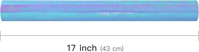 LeZakaa Blue Wrapping Paper Roll - Holographic Iridescent Wrapping Paper for Birthday, Valentine's, Mother's Day, Holiday - 17 inches x 32.8 Feet (47.23 sq.ft.)