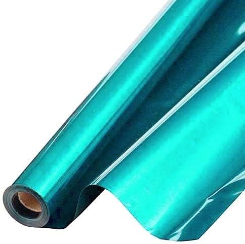 PMU (2 Gift Wrap Mylar Roll Metallic Turquoise 2-sided, 24 Inches X 8.3 Ft Roll 1.4 Mil Highly Reflective Mylar Film, Great for Gifts, Birthdays, Christmas, Baskets, Arts & Crafts