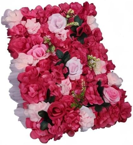 LOYALHEARTDY 12 Pack Artificial Flower Wall Panels 24" x 16" Flower Wall Panel Wall Backdrop Faux Hydrangea and Rose Flower Backdrop Panels for Flower Wall Decor Wedding Party Event Decoration