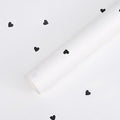 20 Sheets Solid Color Love Heart Flower Wrapping Paper,Waterproof Florist Bouquet Supplies,DIY Crafts,Gift Packaging or Gift Box Packaging, 22.8x22.8Inch (White Black)