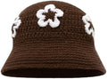 Winter Plush Fuzzy Bucket Hat Flower Fisherman Hats for Women Men Bucket hat
