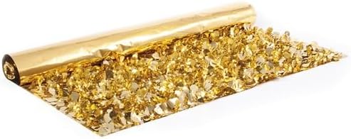 Anderson's Gold Metallic Floral Sheeting,15 Ft. Parade Float Decoration for Trailers, Parties, Weddings, Proms, Photo Backdrops & Events – Shiny Fringe Garland for Indoor/Outdoor Use