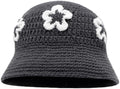 Winter Plush Fuzzy Bucket Hat Flower Fisherman Hats for Women Men Bucket hat