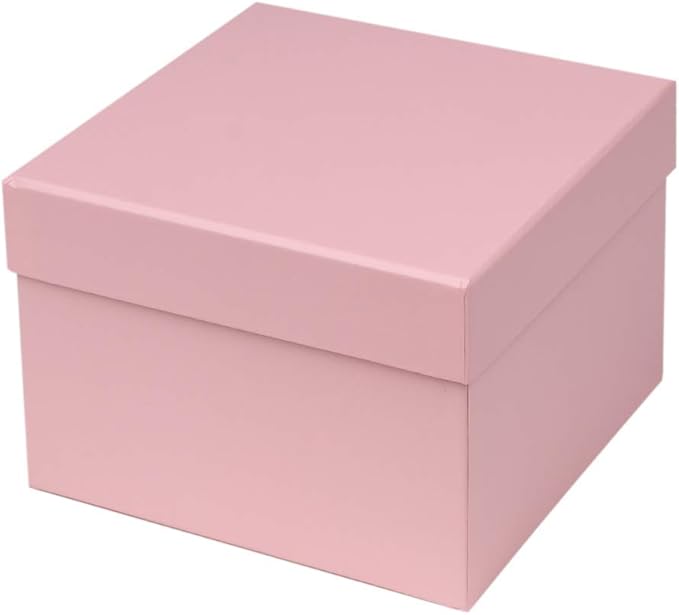 Briful Square Gift Boxes with Lids Set of 4 Pink Gift Box Assorted Sizes Nesting Gift Boxes for Presents Birthday Bridesmaid Wedding Valentines Christmas Party Favor Boxes