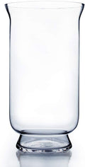 WGV Unique Bouquet Vase, 8" W, 15" H, Clear Tall Hurricane Glass Candle Holder, Floral Planter Terrarium, Home Wedding Event Decor, 1 Piece (VHV0815)