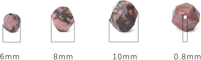 Faceted Natural Rhodochrosite Stone Round Beads 6mm 36cm/Strand for Jewelry Making