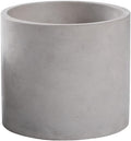 Ekirlin 3.5 inch Plant Pot Indoor, Grey Cement Flower Planters for Home Decor, Modern Succulents Containers with Drain Hole, Removable Rubber Stopper, Non-Slip Soft Pad, for Most Plants and Flowers