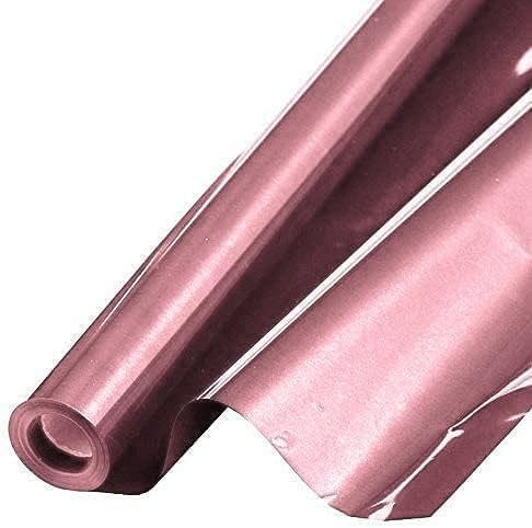 PMU Gift Wrap Mylar Roll Metallic Baby Pink 2-sided, 48 Inches X 25 Ft Roll 1.4 Mil Highly Reflective Mylar Film, Great for Gifts, Birthdays, Christmas, Baskets, Arts & Crafts