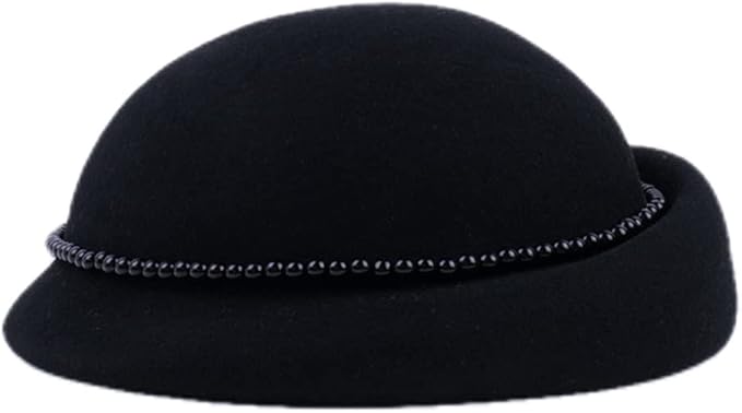 Women Wool Felt Ribbon French Fashion Vintage Millinery Beret Hats Top Cap Ladies Party Wedding Fedoras Chapeau