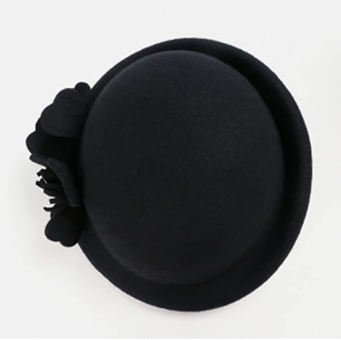Women Wool Felt Ribbon French Fashion Vintage Millinery Beret Hats Top Cap Ladies Party Wedding Fedoras Chapeau
