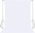 GFCC 8FTX10FT White Backdrop Background for Photography Photo Booth Backdrop for Photoshoot Background Screen Video Recording Parties Curtain