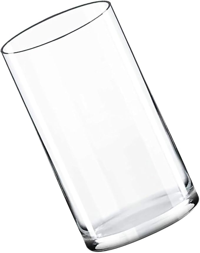 Transparent Cylinder Glass Vase Smooth Touch Floral Arrangement Container for Home Wedding Centerpiece Elegant Modern Flower Holder