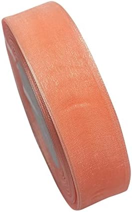 Chenkou Craft Solid Organza Ribbon 1 Roll 50 Yards Peach 1" (25mm) Craft Bow Party Christmas Decoration Packing Ribbons (Peach, 1"(25mm))