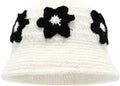 Winter Plush Fuzzy Bucket Hat Flower Fisherman Hats for Women Men Bucket hat