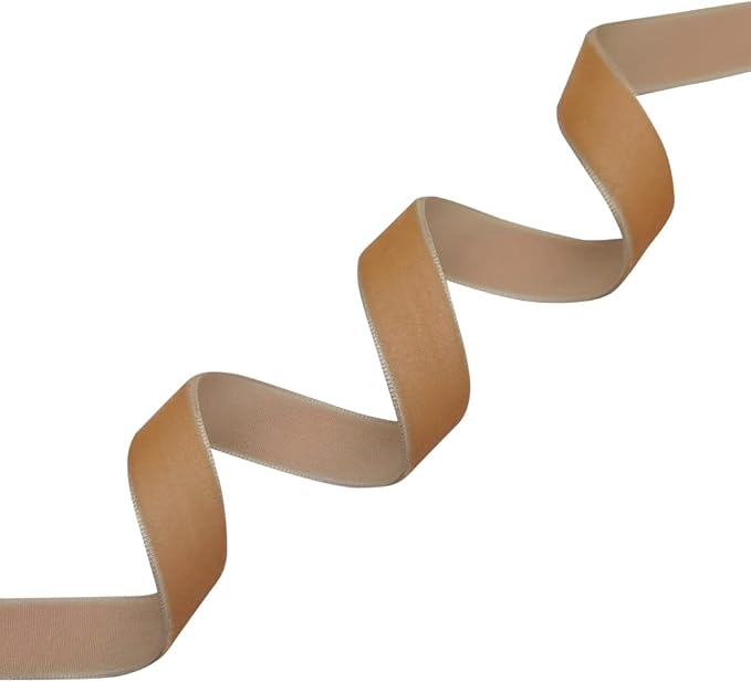 Chenkou Craft Brown 25 Yards 1/4" Velvet Ribbon Lots Bulk (Brown, 1/4"(6mm))